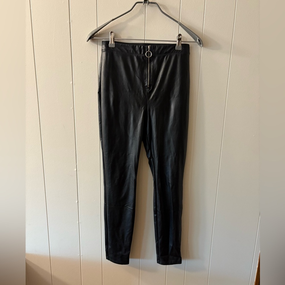 Wild Fable Black Faux Leather Leggings Womens Small Halloween Grease